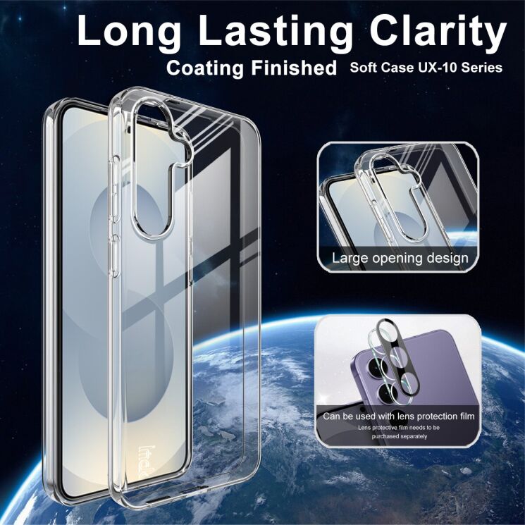 Силіконовий чохол IMAK UX-10 Series для Samsung Galaxy S25 Plus (S936) - Transparent: фото 3 з 7