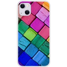 Силіконовий (TPU) чохол Deexe Life Style для Apple iPhone 13 mini - Colorized Squares: фото 1 з 5