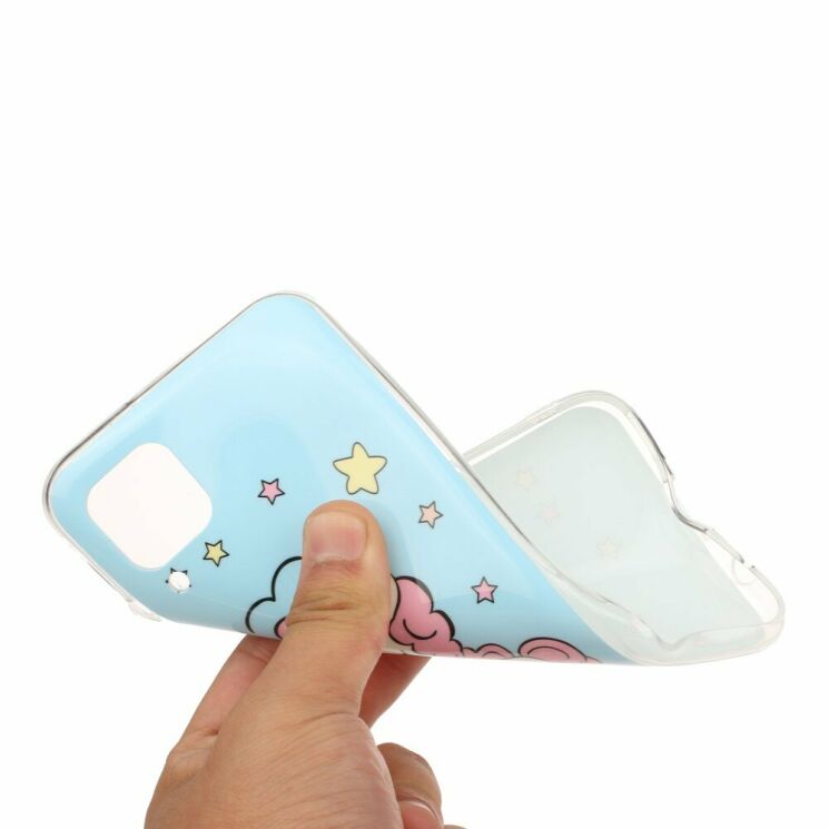 Силиконовый (TPU) чехол Deexe LumiCase для Huawei P40 Lite - Shy Unicorn: фото 3 из 4