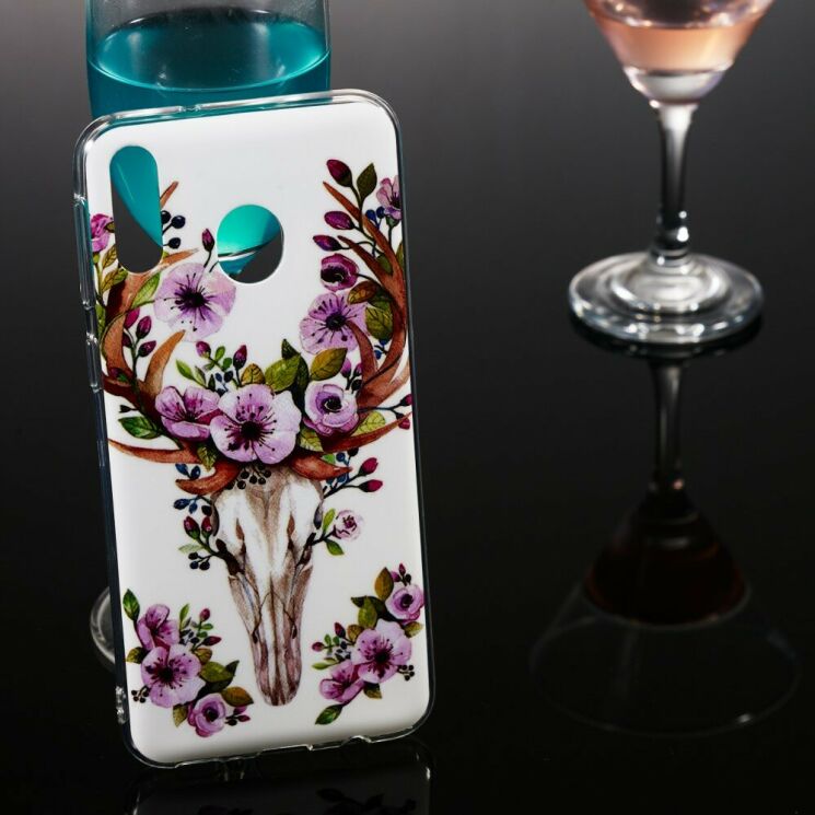 Силиконовый (TPU) чехол Deexe LumiCase для Samsung Galaxy M20 (M205) - Flowered Elk: фото 5 из 6