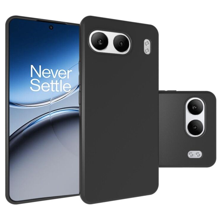 Силіконовий (TPU) чохол Deexe Matte Case для OnePlus Nord 4 - Black: фото 3 з 3