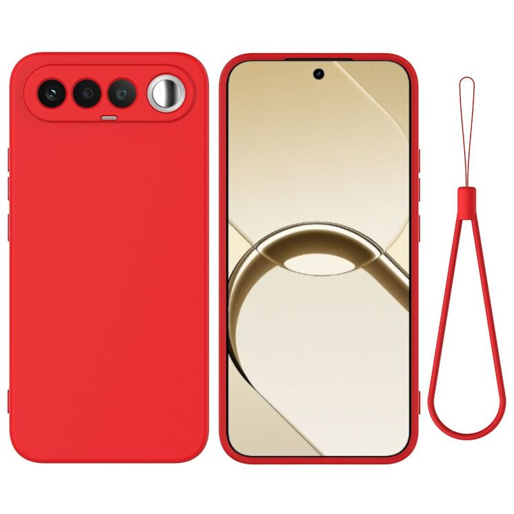 Силіконовий (TPU) чохол Deexe Silicone Case для Realme 16 - Red: фото 1 з 9