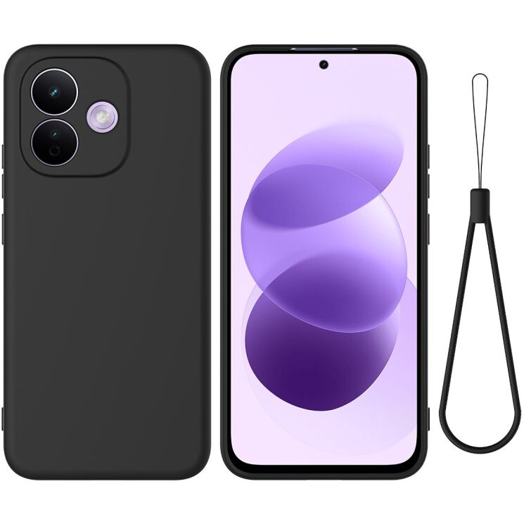Силиконовый (TPU) чехол Deexe Silicone Case для Xiaomi Redmi Note 17 Pro - Black: фото 1 из 9