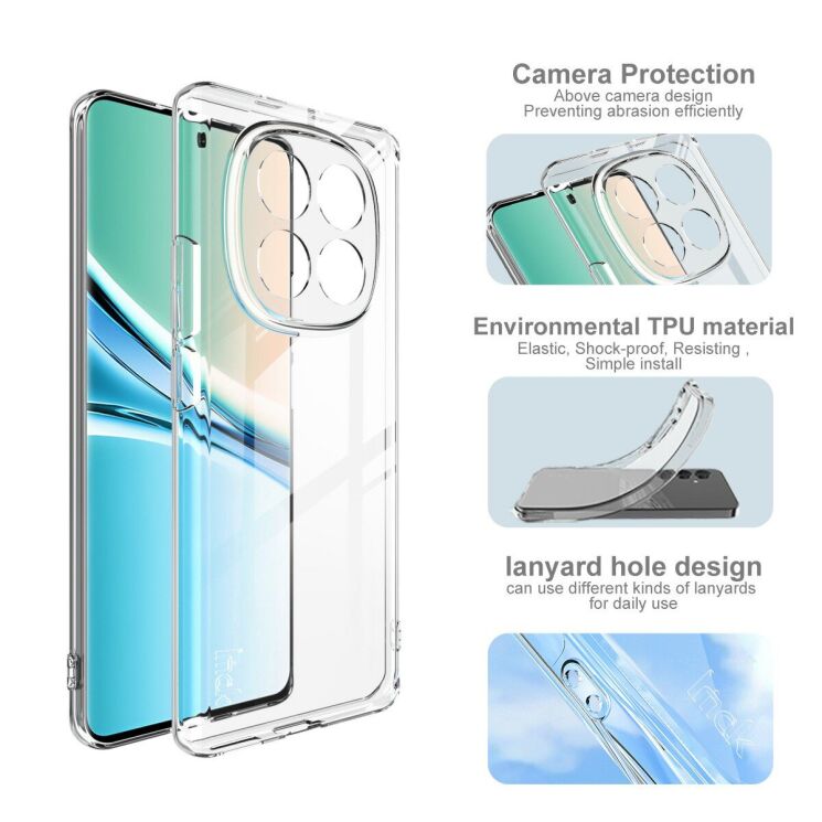 Силиконовый (TPU) чехол IMAK UX-5 Series для Xiaomi Redmi Note 15 5G / Poco M8 5G - Transparent: фото 5 из 7
