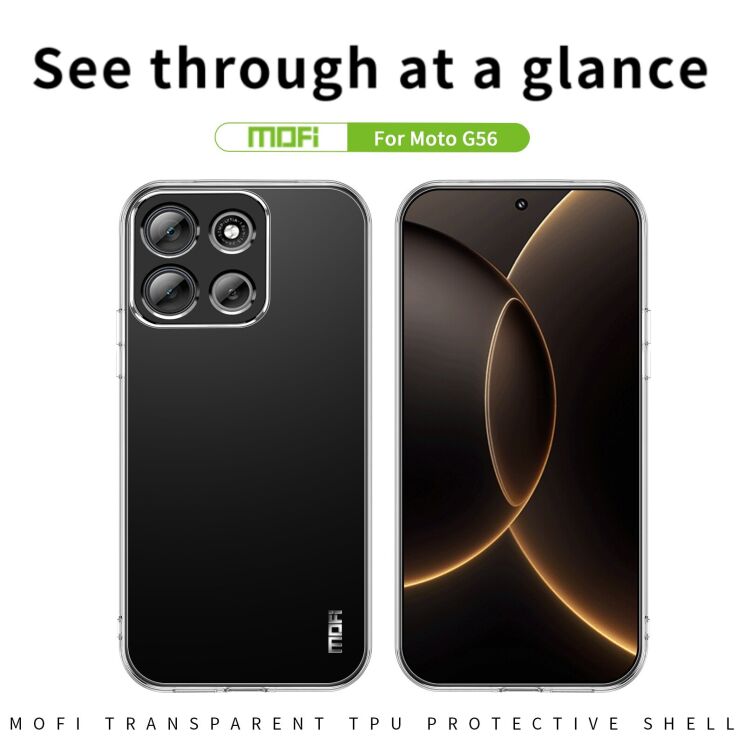 Силіконовий (TPU) чохол MOFI Thin Guard для Motorola Moto G57 - Transparent: фото 2 з 9