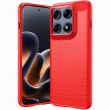 Силіконовий (TPU) чохол UniCase Carbon для Motorola Edge 70 Pro - Red (412020R)