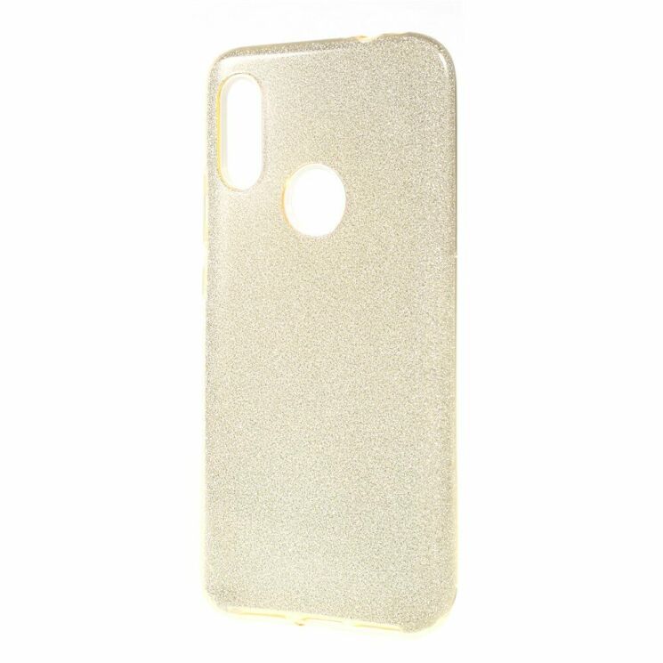 Силиконовый (TPU) чехол UniCase Glitter Cover для Xiaomi Redmi 7 - Gold: фото 2 из 4