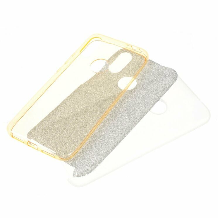Силиконовый (TPU) чехол UniCase Glitter Cover для Xiaomi Redmi 7 - Gold: фото 4 из 4