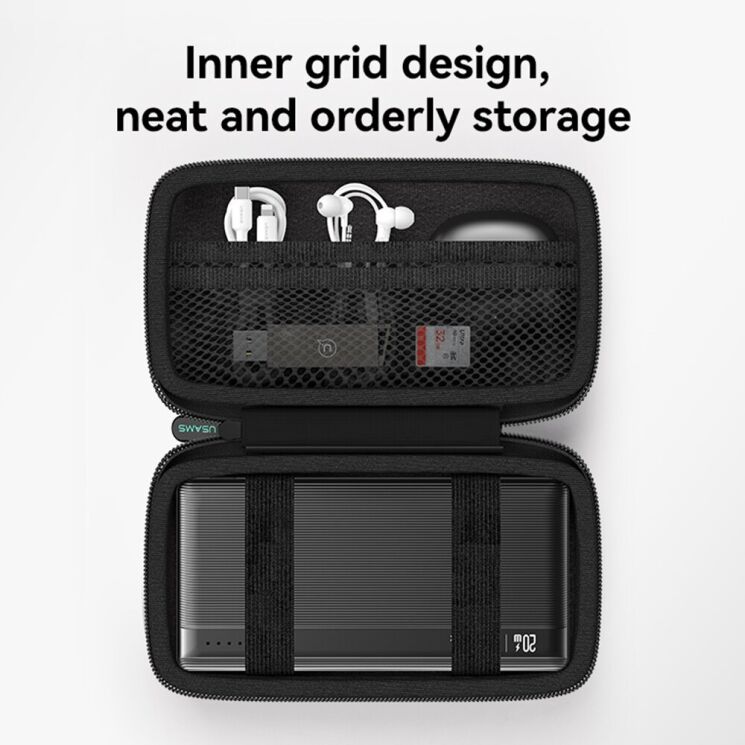 Сумка-органайзер USAMS Portable Storage Bag - Black: фото 4 из 10