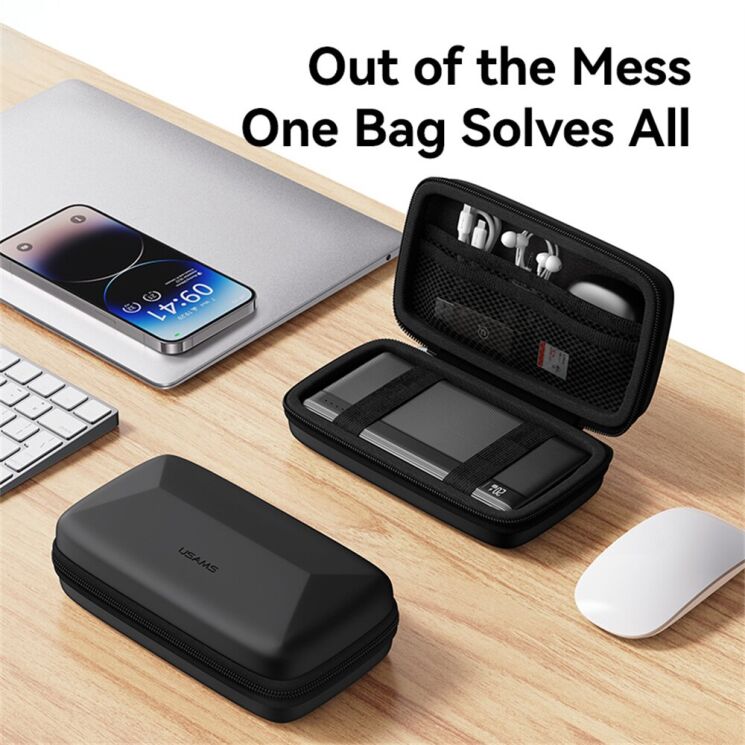 Сумка-органайзер USAMS Portable Storage Bag - Black: фото 9 из 10