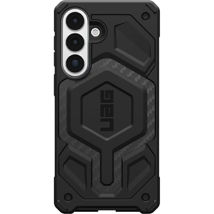 Ударостійкий чохол URBAN ARMOR GEAR Monarch Pro MagSafe для Samsung Galaxy S26 Plus (S947) 214514114242 - Carbon Fiber: фото 1 з 10