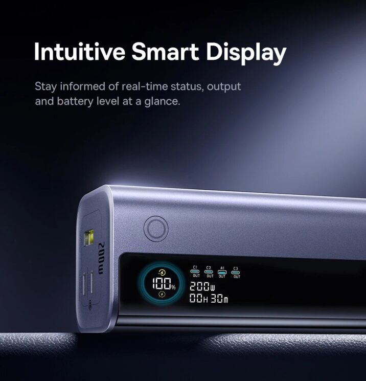 Внешний аккумулятор Baseus EnerGeek GR11 200W (25000mAh) + кабель Type-C - Grey (995800H) Внешний аккумулятор Baseus EnerGeek GR11 200W (25000mAh) + кабель Type-C - Grey: фото 16 из 27