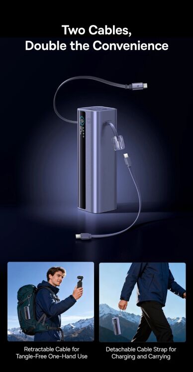 Внешний аккумулятор Baseus EnerGeek GR11 200W (25000mAh) + кабель Type-C - Grey (995800H) Внешний аккумулятор Baseus EnerGeek GR11 200W (25000mAh) + кабель Type-C - Grey: фото 13 из 27