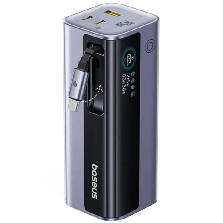 Внешний аккумулятор Baseus EnerGeek GR11 200W (25000mAh) + кабель Type-C - Grey (995800H) Внешний аккумулятор Baseus EnerGeek GR11 200W (25000mAh) + кабель Type-C - Grey: фото 1 из 27