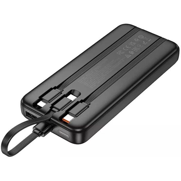 Внешний аккумулятор HOCO J132 Sabio 22.5W + PD20W (10000mAh) + кабель 2Type-C + Lightning - Black: фото 3 из 5