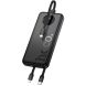 Внешний аккумулятор HOCO J132 Sabio 22.5W + PD20W (10000mAh) + кабель 2Type-C + Lightning - Black (995781B). Фото 2 из 5
