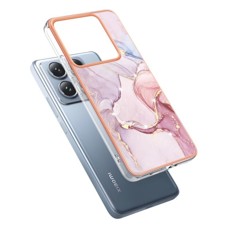 Захисний чохол Deexe Marble Case для Xiaomi 14T - Rose Gold: фото 2 из 6