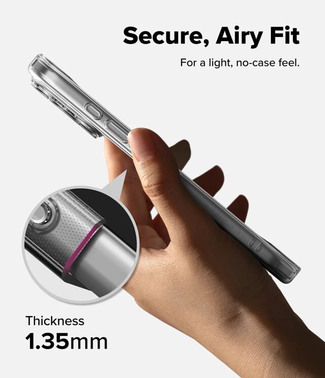 Защитный чехол Ringke Air (FP) для iPhone 18 Pro Max (8800380461789) - Clear: фото 8 из 18