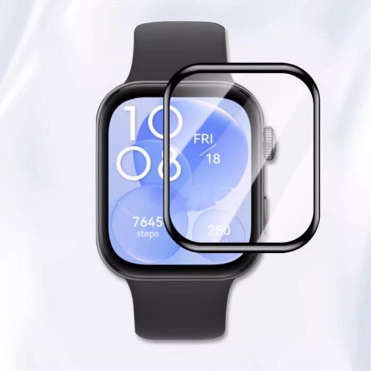 Захисна плівка Deexe 3D Film для Huawei Watch Fit 3 - Black: фото 5 з 5