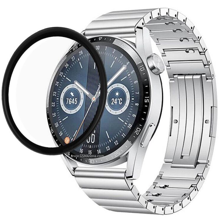 Захисна плівка Deexe 3D Film для Huawei Watch GT 3 (42mm) - Black: фото 1 з 6