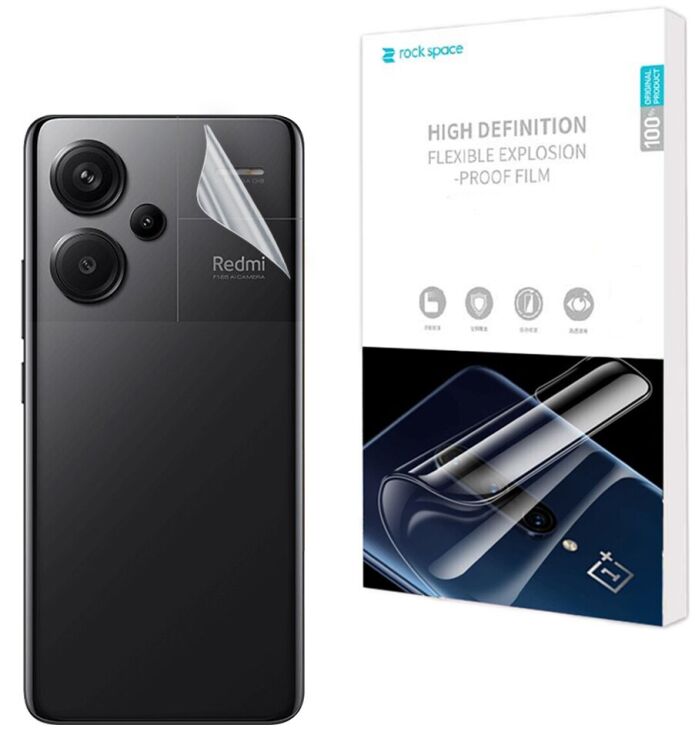 Захисна плівка на задню панель RockSpace Explosion-Proof SuperClear для Xiaomi Redmi Note 13 Pro+: фото 1 з 9