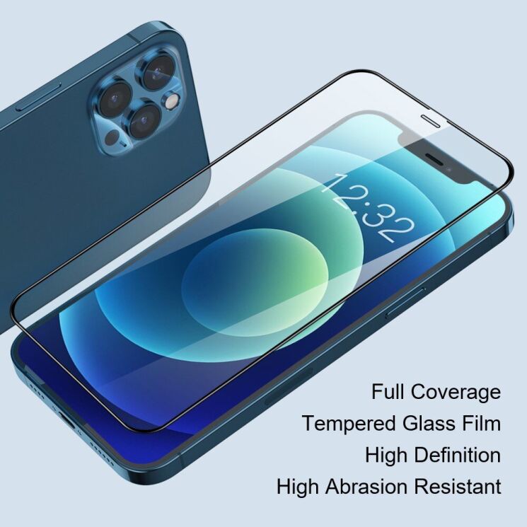 Захисне скло AMORUS Full Glue Tempered Glass для Apple iPhone 16 Pro - Black: фото 5 з 11