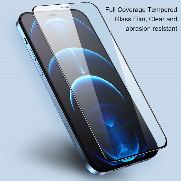Захисне скло AMORUS Full Glue Tempered Glass для Apple iPhone 16 Pro - Black: фото 4 з 11