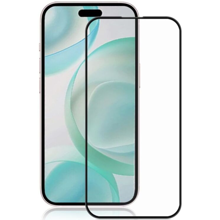Захисне скло AMORUS Full Glue Tempered Glass для Apple iPhone 16 Pro - Black: фото 1 з 11