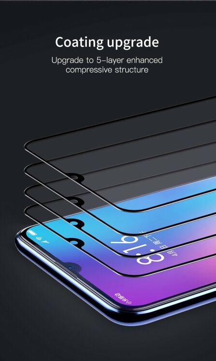 Защитное стекло BASEUS 0.3mm Full Cover для Xiaomi Mi 9 - Black: фото 12 из 15
