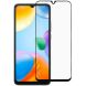 Защитное стекло Deexe Full Glue Coverage для Xiaomi Redmi 10C - Black (298229B). Фото 1 из 7
