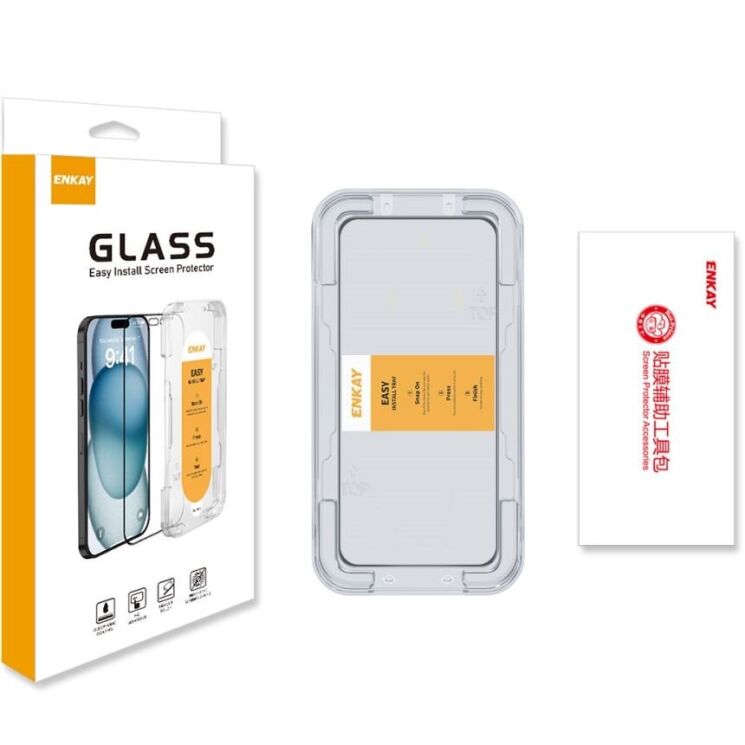 Защитное стекло ENKAY Easy Install Full Glue для Infinix Smart 9 (X6532) - Transparent: фото 9 из 9