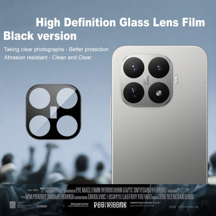 Защитное стекло на камеру IMAK Black Glass Lens для Xiaomi 17T - Black: фото 3 из 8