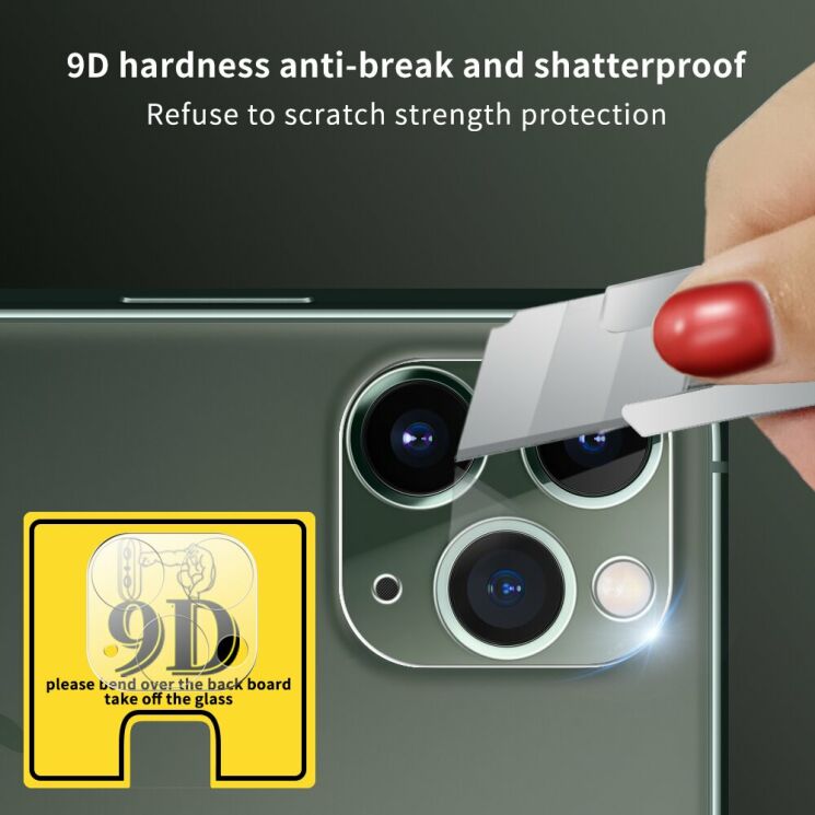 Защитное стекло на заднюю камеру Deexe Lens Protector для Apple iPhone 11 Pro: фото 12 из 12