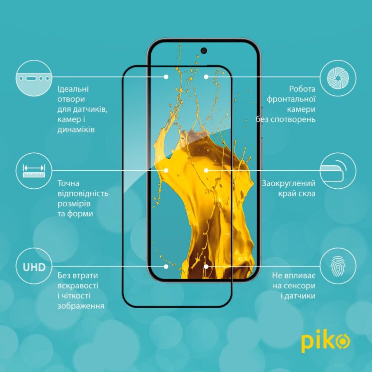 Защитное стекло Piko Full Glue для Google Pixel 10 Pro XL - Black: фото 3 из 5