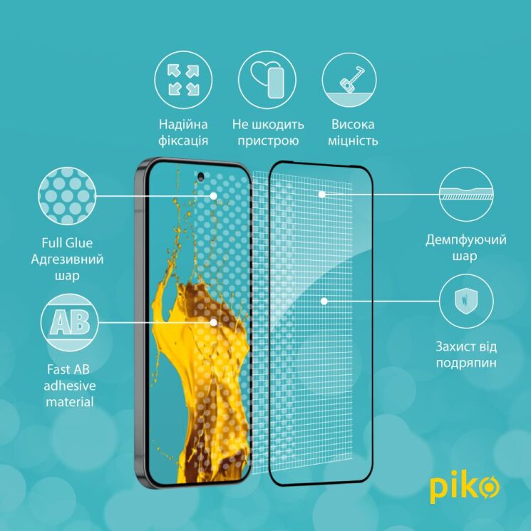 Защитное стекло Piko Full Glue для Google Pixel 10 Pro XL - Black: фото 4 из 5