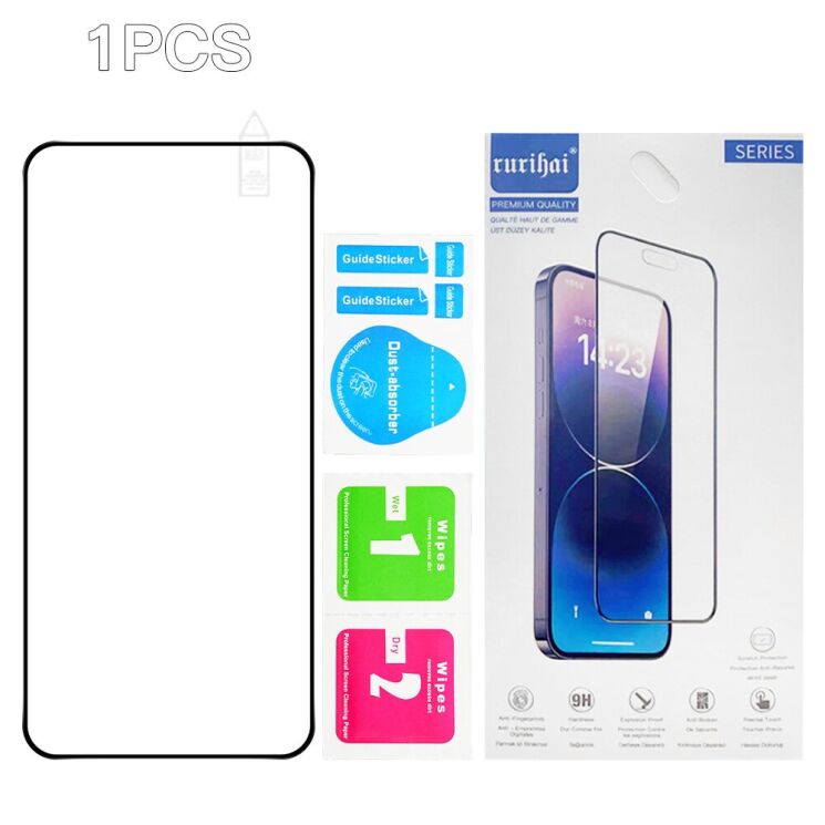 Защитное стекло RURIHAI Full Glue Screen Protect для Nothing CMF Phone 2 Pro - Black: фото 7 из 7