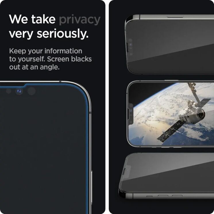 Защитное стекло Spigen (SGP) Glas.tR SLIM Privacy для Apple iPhone 13 Pro Max: фото 3 из 5