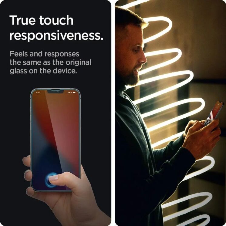 Защитное стекло Spigen (SGP) Glas.tR SLIM Privacy для Apple iPhone 13 Pro Max: фото 4 из 5