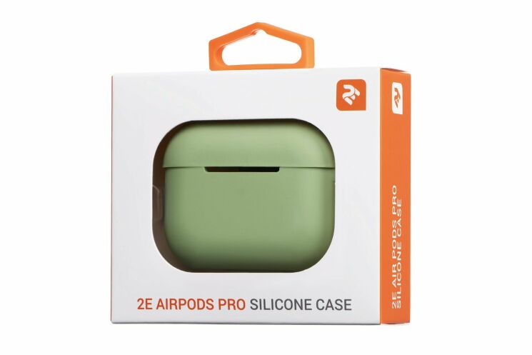 Защитный чехол 2E Pure Color Silicone (2.5mm) для Apple AirPods Pro - Light green: фото 4 из 4