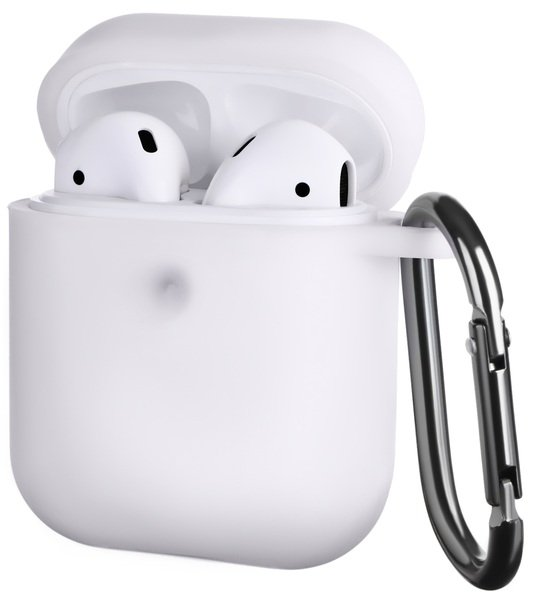 Защитный чехол 2E Pure Color Silicone (3mm) для Apple AirPods 1 / 2 - White: фото 1 из 3