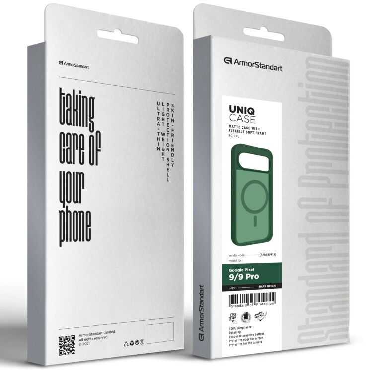 Защитный чехол ArmorStandart Uniq MagSafe для Google Pixel 9 / 9 Pro - Green: фото 3 из 3