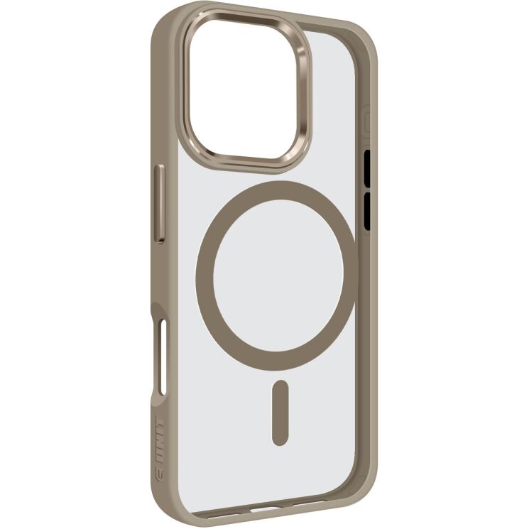 Защитный чехол ArmorStandart Unit MagSafe для Apple iPhone 16 Pro - Titanium Gold: фото 1 из 2