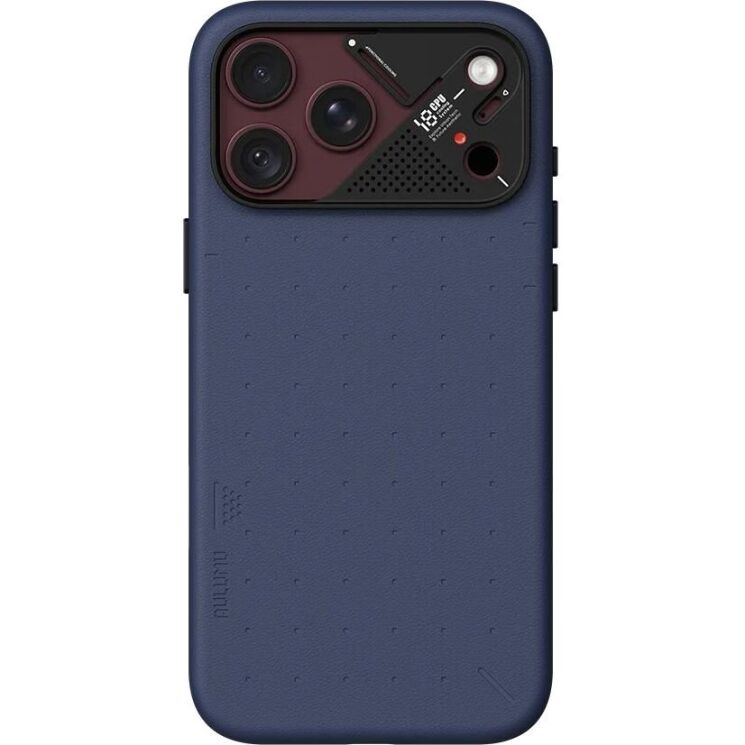 Захисний чохол AULUMU Particle Vegan Leather Case для iPhone 18 Pro Max / 17 Pro Max - Dark Blue (423921DB) Захисний чохол AULUMU Particle Vegan Leather Case для iPhone 18 Pro Max / 17 Pro Max - Dark Blue: фото 2 з 10