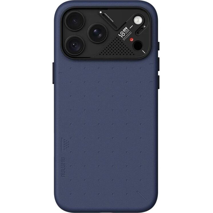 Захисний чохол AULUMU Particle Vegan Leather Case для iPhone 18 Pro Max / 17 Pro Max - Dark Blue (423921DB) Захисний чохол AULUMU Particle Vegan Leather Case для iPhone 18 Pro Max / 17 Pro Max - Dark Blue: фото 1 з 10