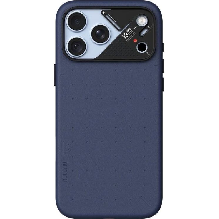 Захисний чохол AULUMU Particle Vegan Leather Case для iPhone 18 Pro Max / 17 Pro Max - Dark Blue (423921DB) Захисний чохол AULUMU Particle Vegan Leather Case для iPhone 18 Pro Max / 17 Pro Max - Dark Blue: фото 3 з 10