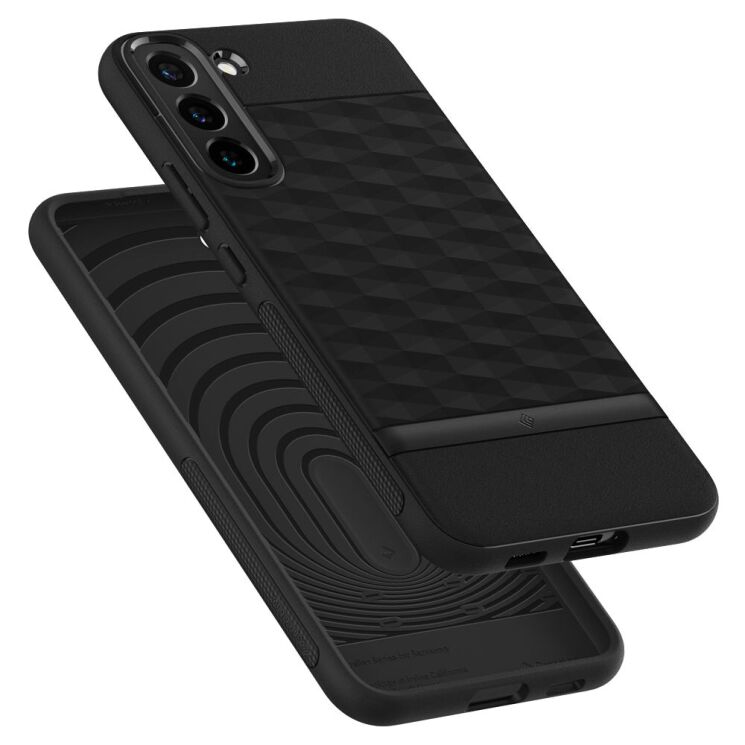 Защитный чехол Caseology Parallax by Spigen для Samsung Galaxy S22 (S901) - Matte Black: фото 2 из 17