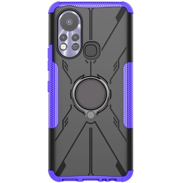 Защитный чехол Deexe Armor Bear для Infinix Hot 11s (X6812) - Purple: фото 3 из 7
