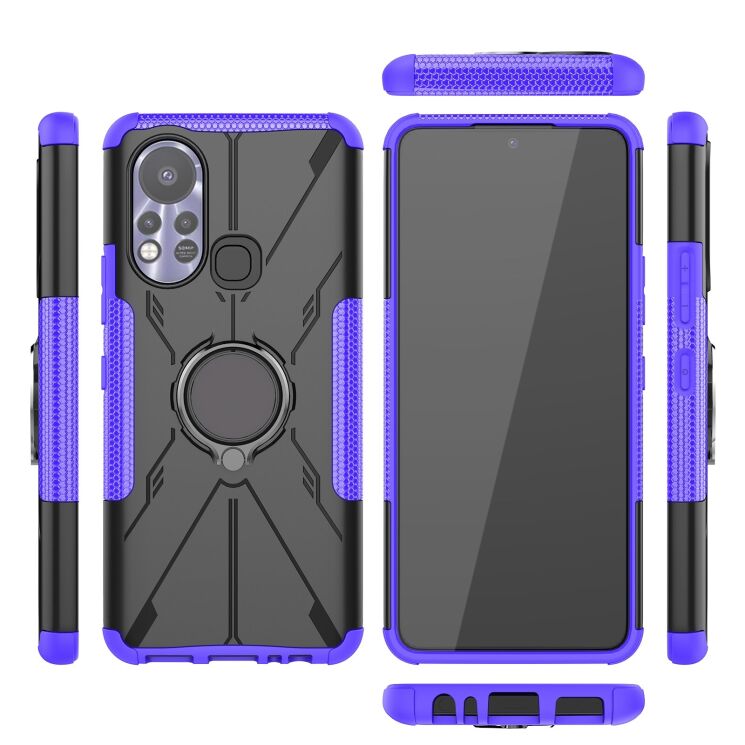 Защитный чехол Deexe Armor Bear для Infinix Hot 11s (X6812) - Purple: фото 2 из 7