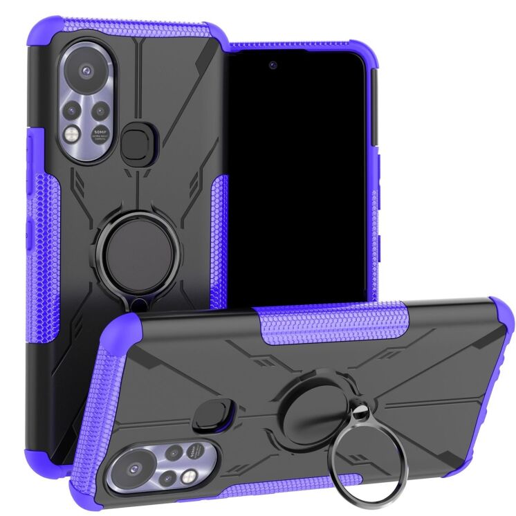Защитный чехол Deexe Armor Bear для Infinix Hot 11s (X6812) - Purple: фото 1 из 7