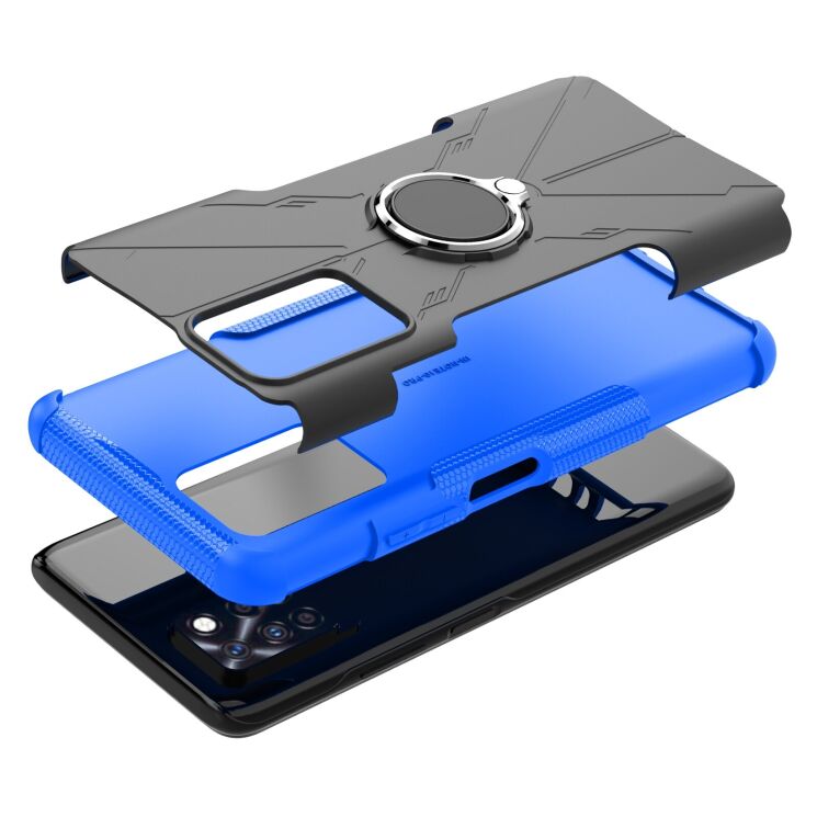 Защитный чехол Deexe Armor Bear для Infinix Note 10 Pro (X695C) - Blue: фото 5 из 6